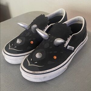 Vans Kids Black Dinosaur Slip-On Sneakers